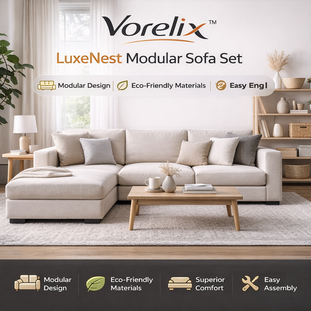 Vorelix™ LuxeNest Modular Sofa Set