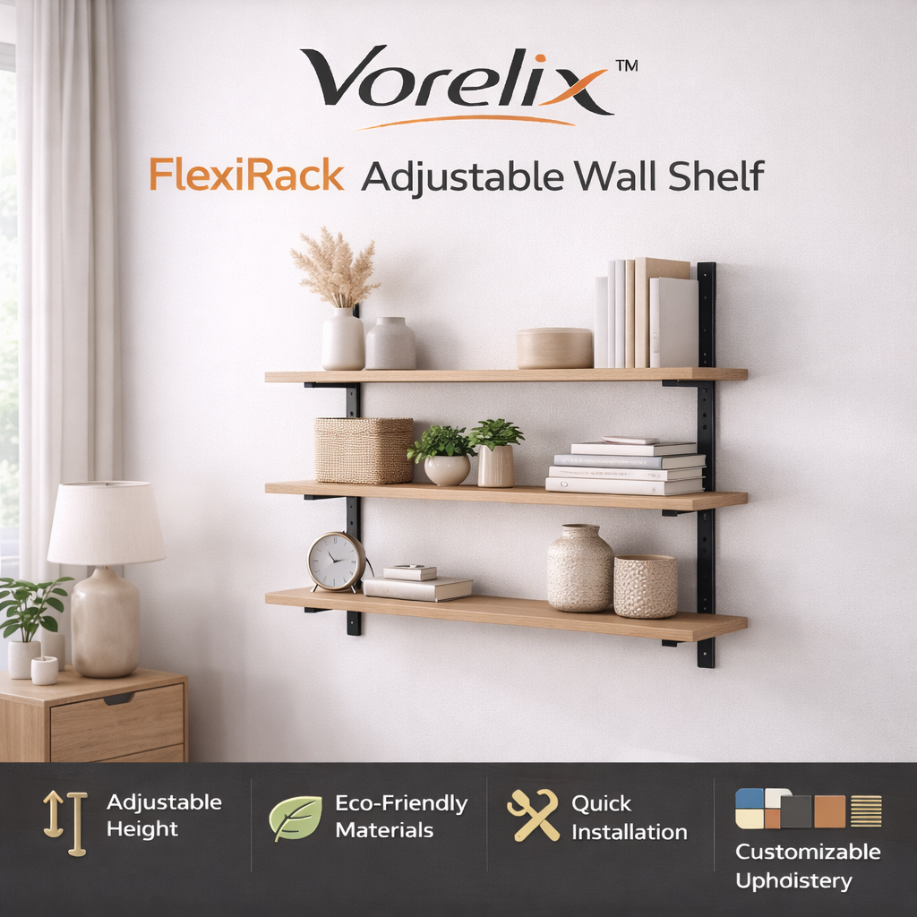 Vorelix™ FlexiRack Adjustable Wall Shelf