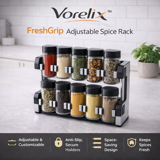 Vorelix™ FreshGrip Adjustable Spice Rack