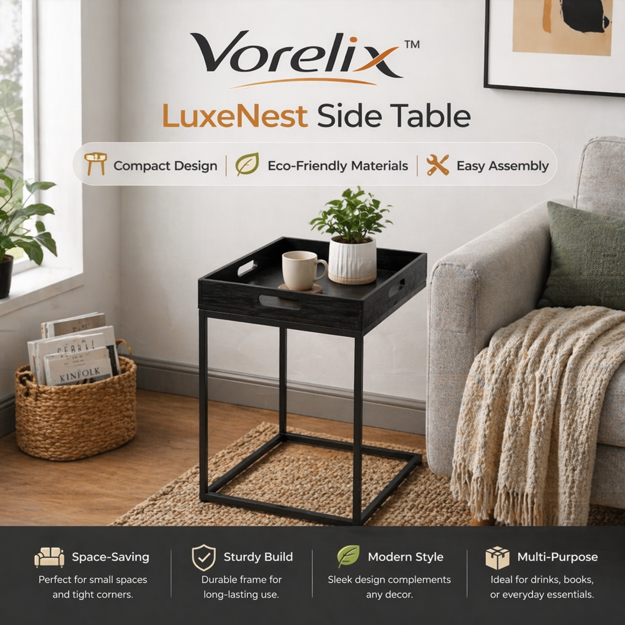 LuxeNest Side Table